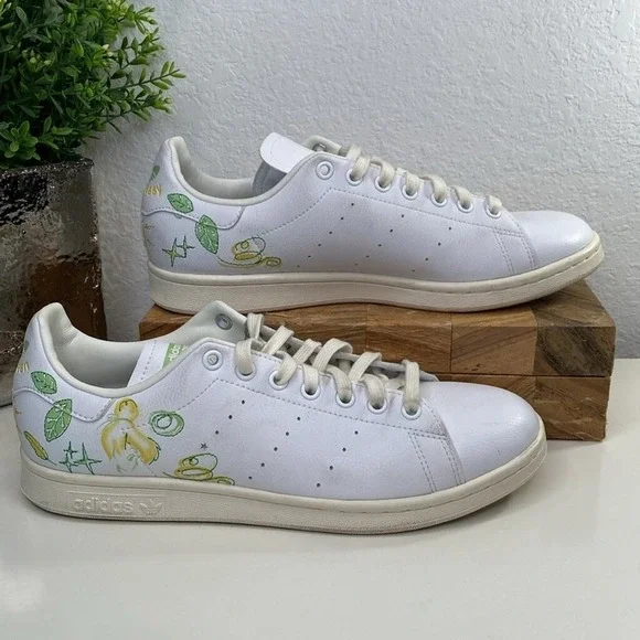 adidas Disney x Stan Smith Tinkerbell Peter Pan Lace Up Sneaker Trainer Size 9 - Picture 4 of 14